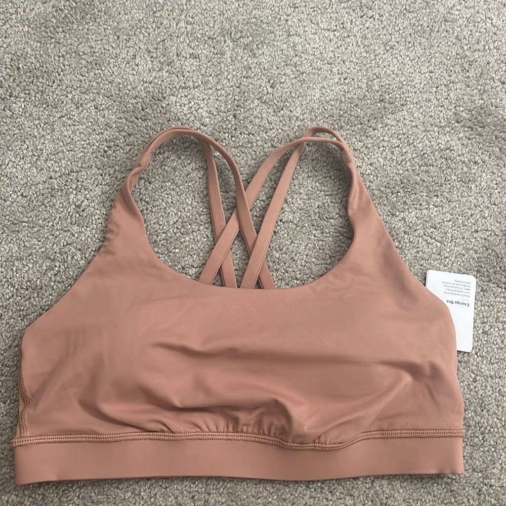 NWT Lululemon Energy Bra in Dusty Clay